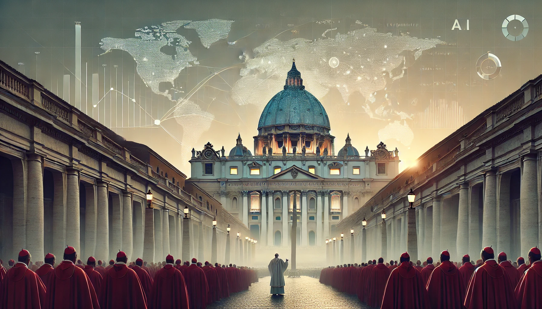 A sajtó konklávéja - Elemzés a jelöltek népszerűségéről a globális médiatérben AI generalt kép